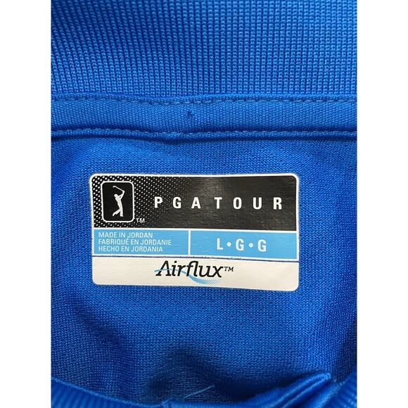PGA Tour Air Flux Blue Polo Shirt Men’s Size L - Picture 4 of 5